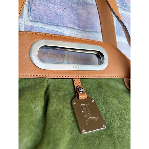 L.A.M.B buttery soft green leather shoulder bag DEADSTOCK - Picture 3 of 13